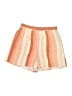 Caslon 100% Viscose Stripes Orange Shorts Size S - photo 1
