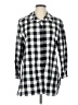 Tyler Boe 100% Cotton Checkered-gingham Silver Black Long Sleeve Button-Down Shirt Size L - photo 1