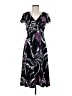 Perceptions Graphic Purple Casual Dress Size 6 (petite) - photo 1