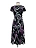 Perceptions Graphic Purple Casual Dress Size 6 (petite) - photo 2