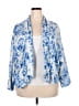 I.C. By Connie K 100% Polyester Blue Kimono Size 2X - photo 1