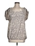 Ann Taylor LOFT 100% Polyester Gray Short Sleeve Blouse Size M - photo 1