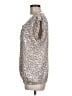 Ann Taylor LOFT 100% Polyester Gray Short Sleeve Blouse Size M - photo 5