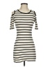 MNG Stripes Ivory Casual Dress Size XXS - photo 1