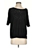 New Directions Stars Black Short Sleeve Top Size S - photo 1