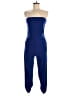 Aqua Color Block Blue Jumpsuit Size M - photo 1