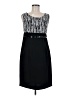 Perceptions Graphic Black Cocktail Dress Size 6 (petite) - photo 1