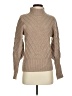 Catherine Malandrino Chevron-herringbone Tan Turtleneck Sweater Size S - photo 1