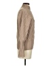 Catherine Malandrino Chevron-herringbone Tan Turtleneck Sweater Size S - photo 4