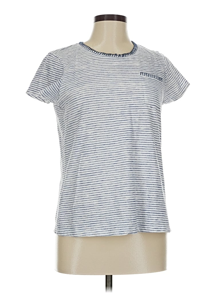 Pre-owned Nic + Zoe Short Sleeve T-shirt In Blue