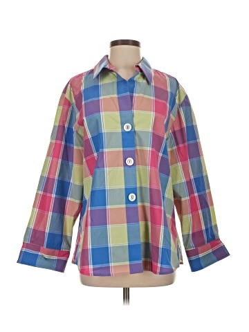Foxcroft 3/4 Sleeve Button-Down Shirt (view 1)