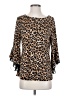 Above and Beyond Brown 3/4 Sleeve Blouse Size S - photo 1