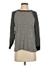 Ann Taylor LOFT 100% Polyester Black Gray Long Sleeve Blouse Size XXS - photo 1