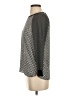 Ann Taylor LOFT 100% Polyester Black Gray Long Sleeve Blouse Size XXS - photo 5