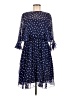 ASOS 100% Polyester Polka Dots Blue Casual Dress Size 8 - photo 1