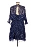 ASOS 100% Polyester Polka Dots Blue Casual Dress Size 8 - photo 2