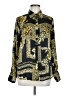 Olia 100% Polyester Animal Print Gold Long Sleeve Blouse Size M - photo 1
