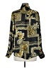 Olia 100% Polyester Animal Print Gold Long Sleeve Blouse Size M - photo 2