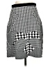 Grace Elements Houndstooth Gray Casual Skirt Size S - photo 2