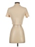 Unbranded 100% Polyester Tan Short Sleeve Turtleneck Size S - photo 2
