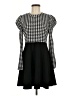 Shein Houndstooth Black Casual Dress Size 6 - photo 1