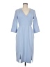 L.K. Bennett Solid Blue Casual Dress Size 6 - photo 1