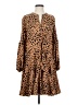 AaKaa Animal Print Brown Casual Dress Size XS - photo 1