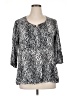 Westbound 100% Rayon Silver 3/4 Sleeve Blouse Size XL - photo 1