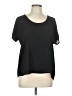Soprano 100% Polyester Black Short Sleeve Top Size L - photo 1