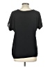 Soprano 100% Polyester Black Short Sleeve Top Size L - photo 2