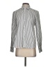 Zara 100% Baumwolle Stripes Silver Long Sleeve Blouse Size S - photo 1