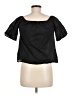 Just Fab 100% Cotton Black Short Sleeve Blouse Size M - photo 2