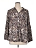 Intro Paisley Gray 3/4 Sleeve Blouse Size XL - photo 1