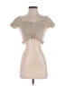 PrettyLittleThing Tan Short Sleeve Top Size 6 - photo 1