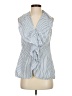 Farinaz Taghavi 100% Polyester Blue Sleeveless Blouse Size 4 - photo 1