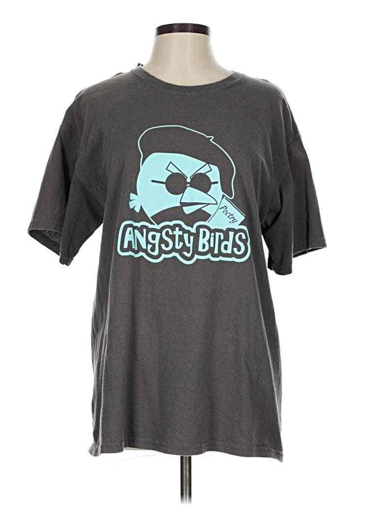 Pre-owned Gildan Short Sleeve T-shirt In Gray