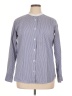 Unbranded 100% Cotton Stripes Gray Long Sleeve Blouse Size XL - photo 1