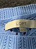 Ann Taylor LOFT 100% Cotton Chevron-herringbone Blue Pullover Sweater Size XXS - photo 7