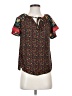 Shein 100% Viscose Black Short Sleeve Blouse Size 4 - photo 1