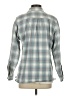 L.L.Bean Plaid Teal Long Sleeve Blouse Size XS - photo 2