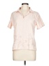 Assorted Brands Solid Pink Short Sleeve Blouse Size L - photo 1