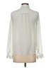 Ann Taylor LOFT 100% Polyester Polka Dots Ivory Long Sleeve Blouse Size XXS - photo 2