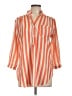 Xtaren 100% Polyester Stripes Orange 3/4 Sleeve Blouse Size L - photo 1