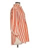 Xtaren 100% Polyester Stripes Orange 3/4 Sleeve Blouse Size L - photo 4