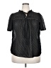Perch by Blu Pepper 100% Polyester Black Short Sleeve Blouse Size 2X - photo 1