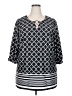Tacera Black 3/4 Sleeve Blouse Size 2X - photo 1