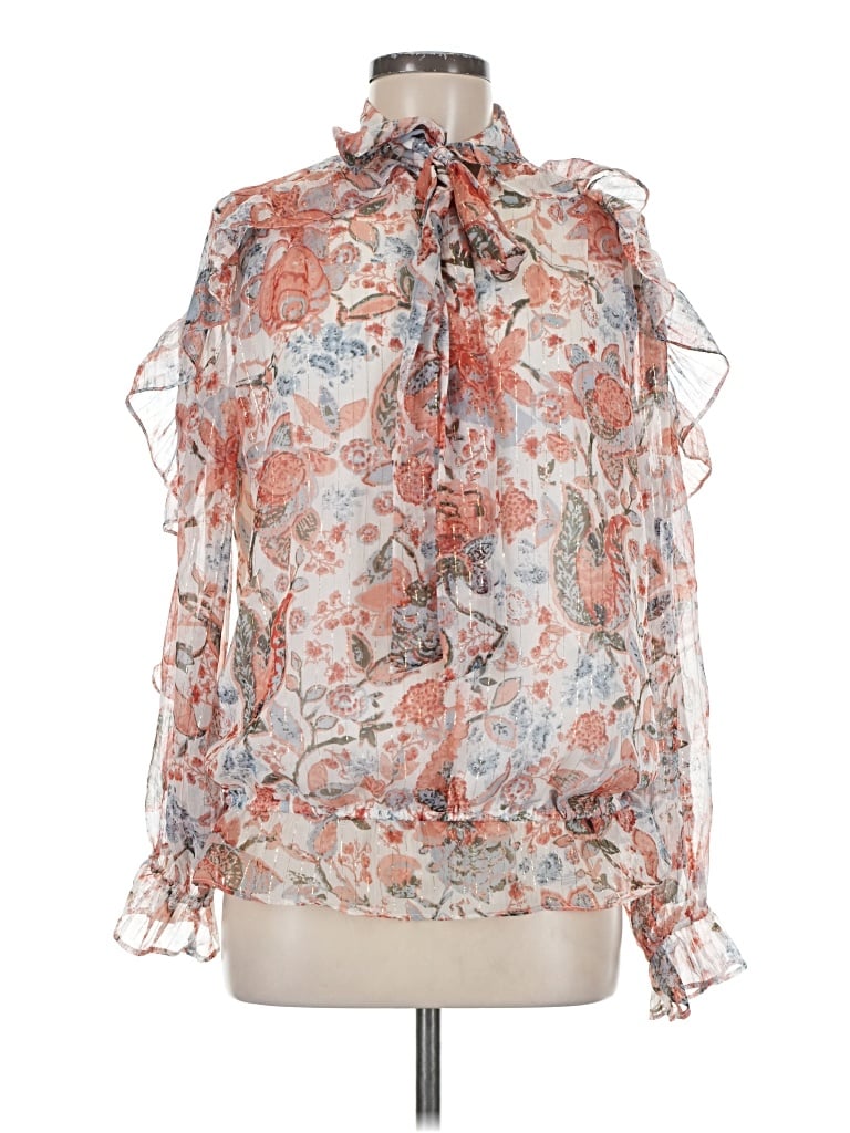 Pre-owned Walter Baker Long Sleeve Blouse In Orange