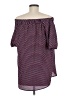 MICHAEL Michael Kors Polka Dots Purple Short Sleeve Blouse Size M - photo 2