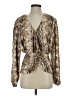Ronny Kobo 100% Polyester Tan Long Sleeve Blouse Size S - photo 1