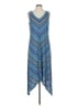 Apt. 9 Chevron-herringbone Blue Casual Dress Size L - photo 1